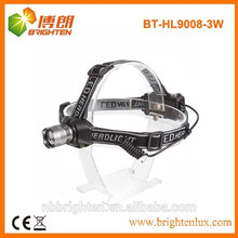Factory supply high power 3w cree led headlamp zoom headlight 150lm output 3AAA